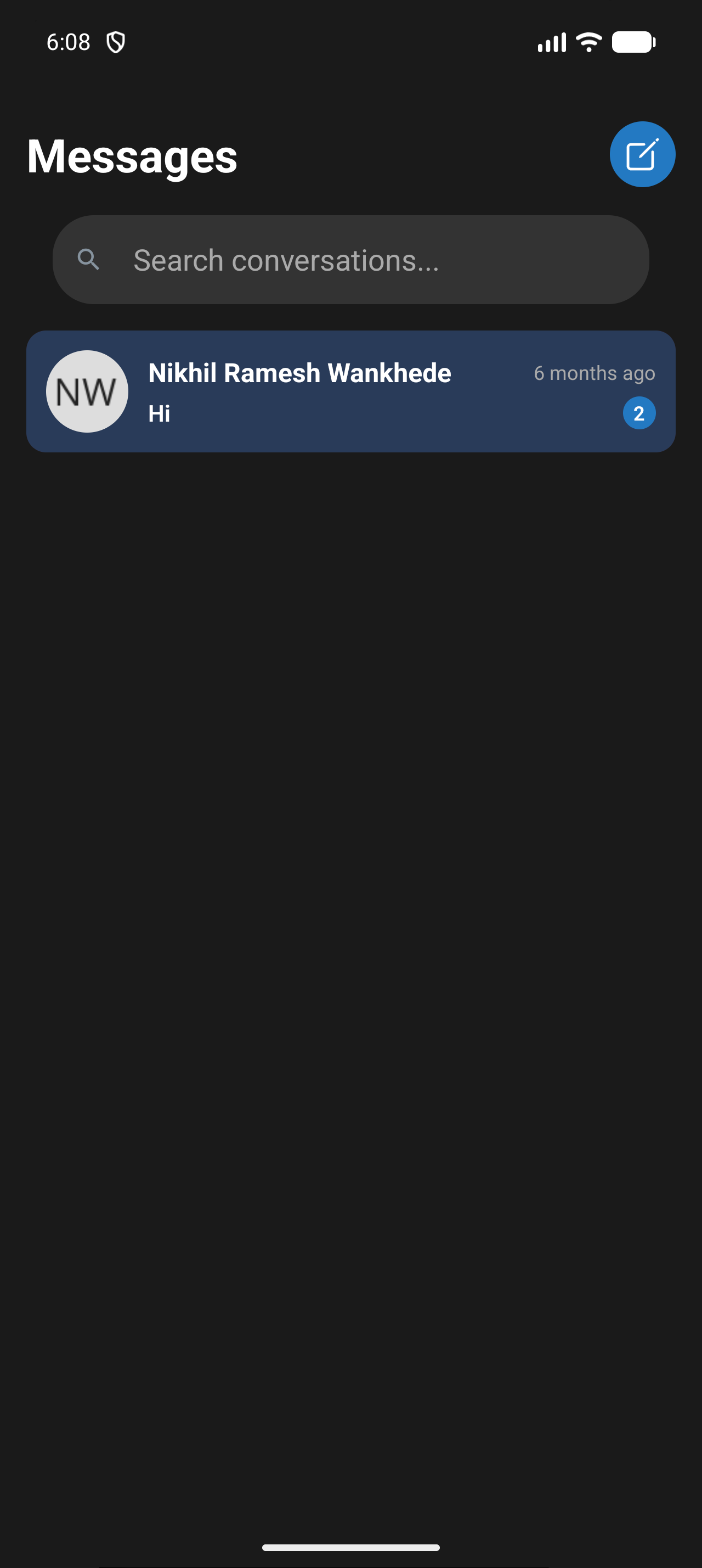 Learnex messages screen
